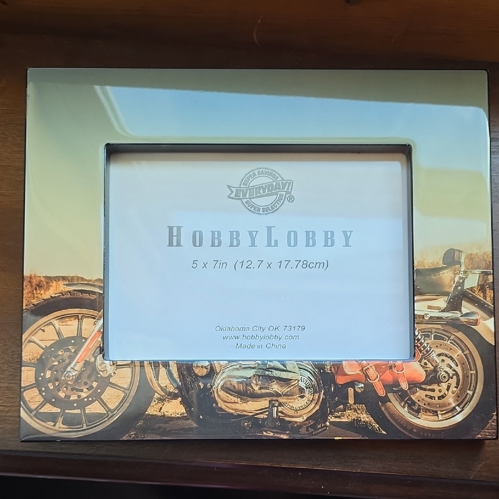 Hobby Lobby Motorcycle Picture Frame - Black and Brown